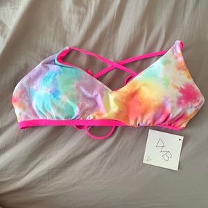 NWT Tie-dye bikini top